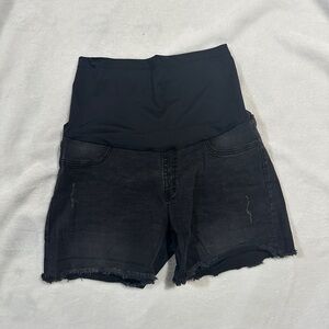 Just Black Denim Maternity Shorts 33